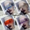 CEREMONYT Sunglasses Wraparound Futuristic Sunglasses Y2K Space Cyclops Wrap Around Glasses Rimless Translucent Mirrored Lens