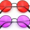 CEREMONYT Sunglasses Round  Retro Vintage Flat Color Circle Round Lens Sunglasses