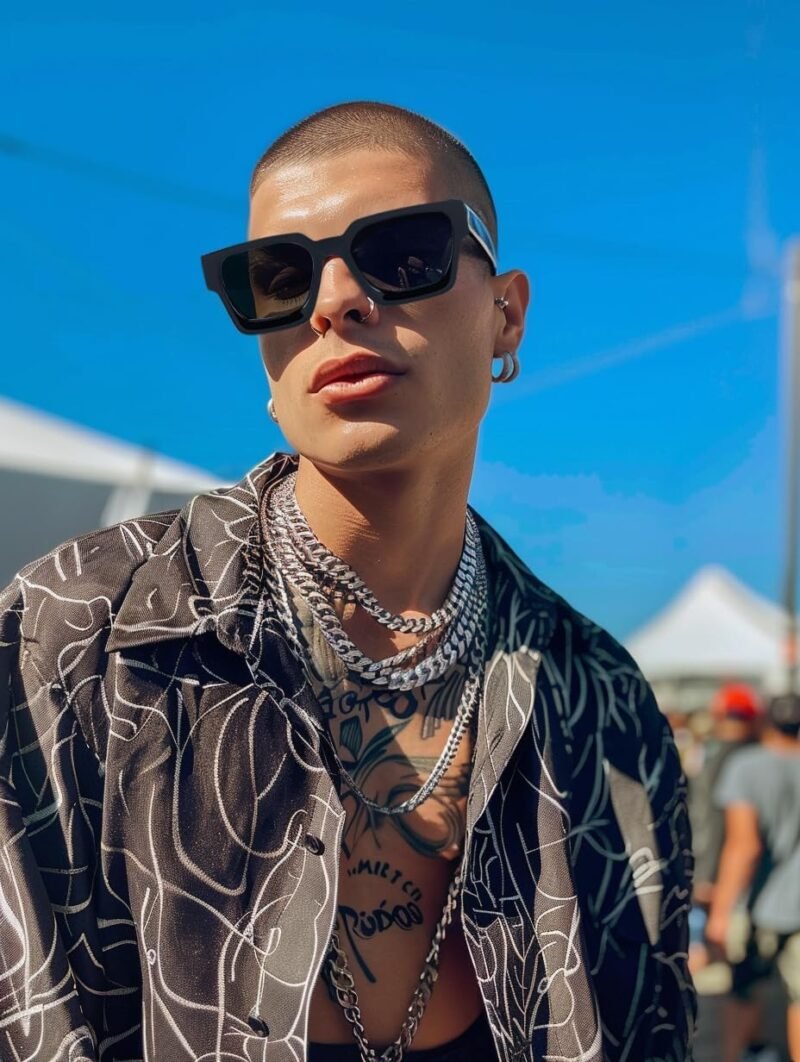 CEREMONYT Sunglasses Square  Retro 90s Square Sunglasses for Women Men Trendy Chunky Rectangle Sunglasses UV400 Protection B2385