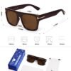 CEREMONYT Sunglasses Square  Trendy Square Sunglasses Mens Womens Oversized Flat Top Shades Retro 70s Rectangle Driving Sunnies VL9756