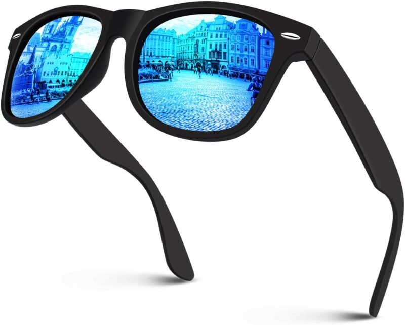 71Nz7ABGUdL._AC_SL1500 CEREMONYT Sunglasses Wayfarer Men Women Polarized Blenders Eyewear 80’s Retro Classic Square Frame Shades SR003