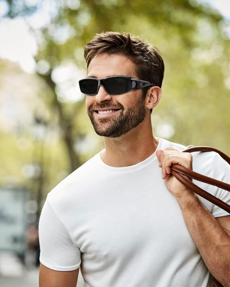 71O3M5kQRoL._AC_SL1500 CEREMONYT Sunglasses Wraparound Glasses Sunglasses For Men Women, Fit Over Sunglasses Polarized UV400 Protection Sunglasses Over Glasses