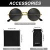 CEREMONYT Sunglasses Round 1-3 Pairs Hippie Sunglasses 70s Round Hippie Glasses Party Decoration Sunglasses for Women with Colored Glasses Cloth