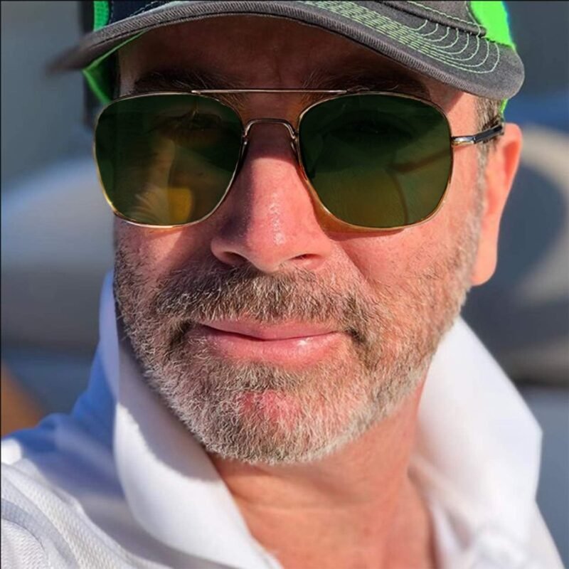 CEREMONYT SunglassesMens  Sunglasses 53mm TAC Polarized Lense Military Style Metal Frame with Bayonet Temples