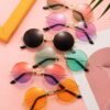 CEREMONYT Sunglasses Round 12 Pairs 60s 70s Hippie Circle Sunglasses for Women Men Retro Hippie Glasses Round Tinted Lens Sunglasses Pack Vintage Hipster Small Hippie Eyewear for Men Women Masquerade Costumes Party Gifts