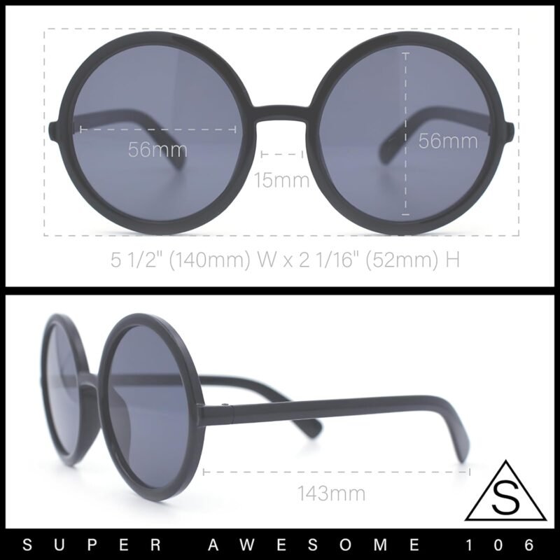 CEREMONYT Sunglasses Round  Womens Wizard Round Circle Lens Plastic Mod Fashion Sunglasses