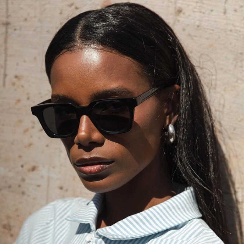 CEREMONYT Sunglasses Square  Classic Square Sunglasses for Men Women Fashion Square Sun Glasses Trendy Designer Style Shades