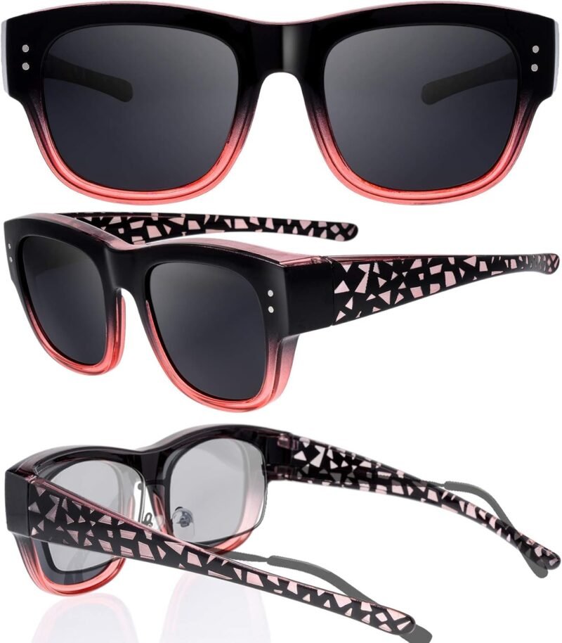 CEREMONYT Sunglasses Wraparound The Fresh High Definition Polarized Wrap Around Shield Sunglasses for Glasses – Leather Eyeglasses Case