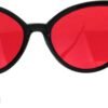 CEREMONYT Sunglasses Cat Eye Womens Oversized Cat Eye Goth Pop Color Lens Plastic Sunglasses