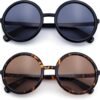 CEREMONYT Sunglasses Round  Womens Wizard Round Circle Lens Plastic Mod Fashion Sunglasses