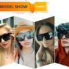 CEREMONYT Sunglasses Square  Oversized Sunglasses Mens Womens Flat Top Square Trendy Visor Shades UV400 B2470