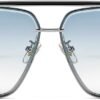 CEREMONYT Sunglasses Sunglasses, Fashion Square Pilot Sunglasses, Vintage Metal Gradient Glasses for Men and Women, B4104