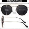 CEREMONYT Sunglasses Round  Small Polarized Round Sunglasses for Women Vintage Double Bridge Frame