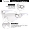 71Z92YFXMIL._AC_SL1500 CEREMONYT Sunglasses Wraparound Pro Wrap Around Rimless Sunglasses Women Men, Oversized Fashion Futuristic Sun Glasses Cool Shade 2000S Trendy