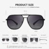 CEREMONYT Sunglasses for Men and Women, Polarized Trendy Square Sun Glasses Retro Pilot Shades UV Protection