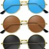 CEREMONYT Sunglasses Round 1-3 Pairs Hippie Sunglasses 70s Round Hippie Glasses Party Decoration Sunglasses for Women with Colored Glasses Cloth