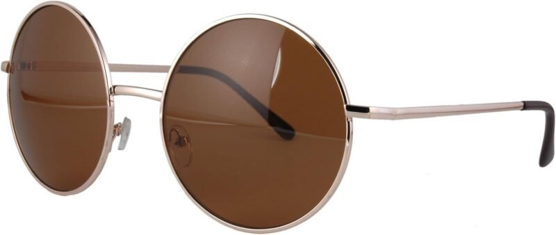 CEREMONYT Sunglasses Round  Super Large Oversized Metal Round Circle Sunglasses