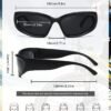 CEREMONYT Sunglasses Wraparound Polarized Wrap Around Sunglasses trendy Vintage Sun Glasses for Men Women Drive futuristic Outdoor Sport Shades UV400