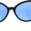 CEREMONYT Sunglasses Cat Eye Womens Oversized Cat Eye Goth Pop Color Lens Plastic Sunglasses