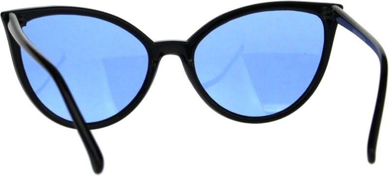 CEREMONYT Sunglasses Cat Eye Womens Oversized Cat Eye Goth Pop Color Lens Plastic Sunglasses