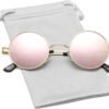 CEREMONYT Sunglasses Round Circle Lennon Glasses Retro Round Polarized Sunglasses Hippie Style Small Circle Sun Glasses