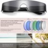 CEREMONYT Sunglasses Wraparound Y2K Rimless Futuristic Wrap Around Sunglasses Women Men, Trendy Cyberpunk Visor Sunglasses Monoblock Cyclops Shades