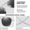 CEREMONYT Sunglasses Sunglasses Lightweight TR90 Unbreakable Polarized Driving Metal Frame Pilot Sun Glasses with UV Protection