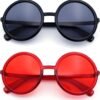 CEREMONYT Sunglasses Round  Womens Wizard Round Circle Lens Plastic Mod Fashion Sunglasses