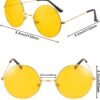 CEREMONYT Sunglasses Round 12 Pairs 60s 70s Hippie Circle Sunglasses for Women Men Retro Hippie Glasses Round Tinted Lens Sunglasses Pack Vintage Hipster Small Hippie Eyewear for Men Women Masquerade Costumes Party Gifts