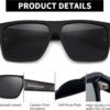 71jNrrktQ4L._AC_SL1500 CEREMONYT Sunglasses Square Polarized Sunglasses Men Women Flat Top Square UV400 Glasses for Driving Fishing Hiking Golfing