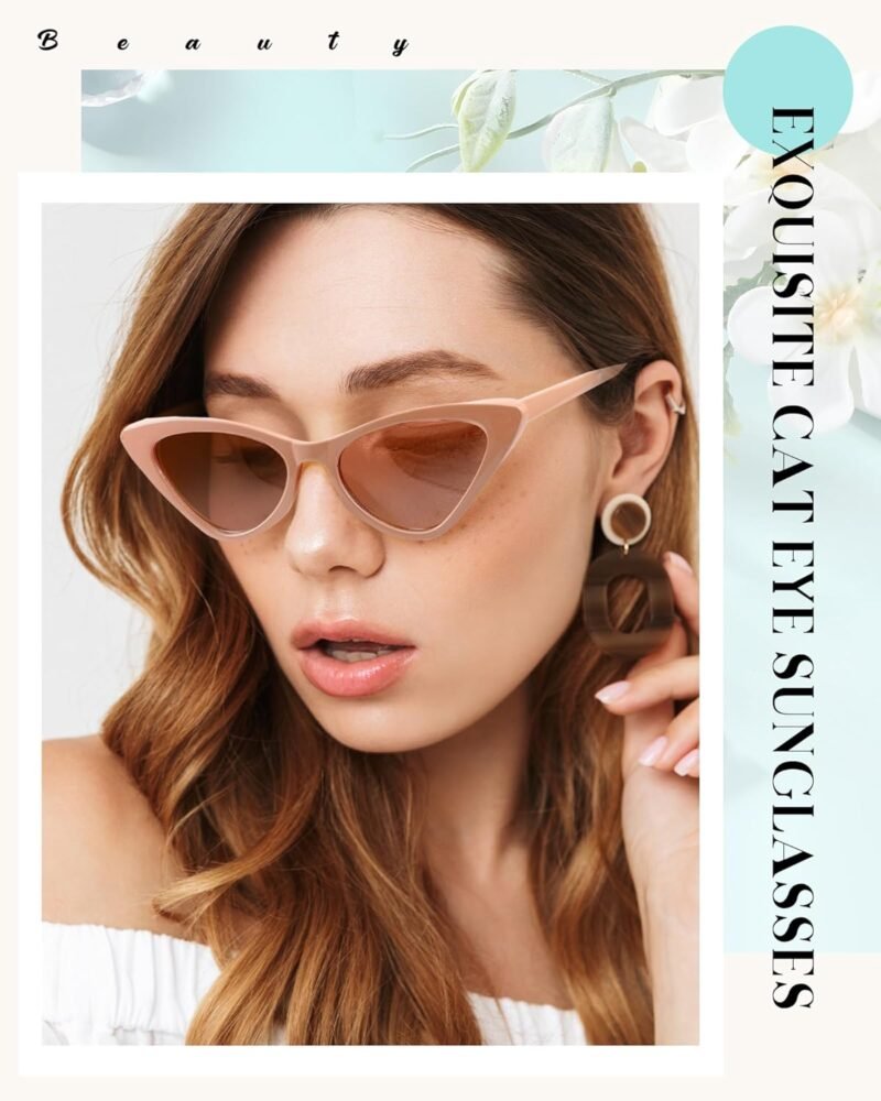 CEREMONYT Sunglasses Cat Eye 8 Pairs Cat Eye Sunglasses for Women  Cat Eye Sunglasses Vintage Sunglasses Trendy Sunglasses for Party