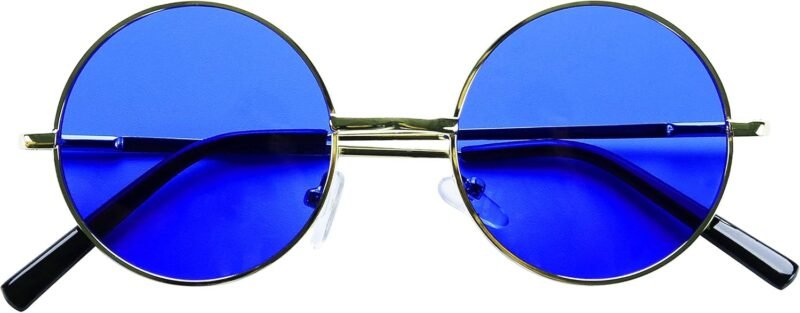 CEREMONYT Sunglasses Round Retro Round Style 70s Sunglasses Colorful Tint Groovy Hippie Mens Womens Shades