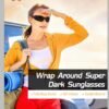 CEREMONYT Sunglasses Wraparound Super Dark Lens Black Polarized Sunglasses | Wrap Around Sport Sunglasses Unisex | UV400 | CAT 4 | For Photophobia