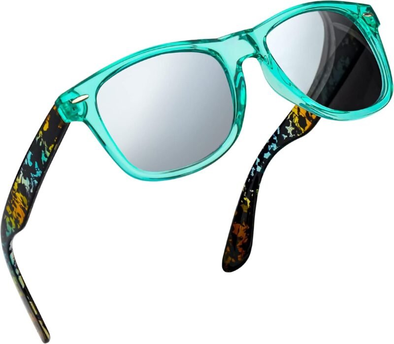 CEREMONYT Sunglasses Browline Square Sunglasses Polarized UV Protection Trendy Designer Sun Glasses Men Women