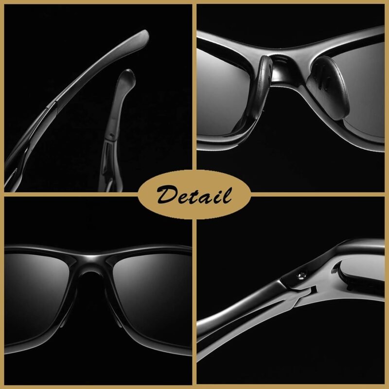 CEREMONYT Sunglasses Wraparound Sport Sunglasses UV400 Protection Wrap Around Sun Glasses Shades for Men Women