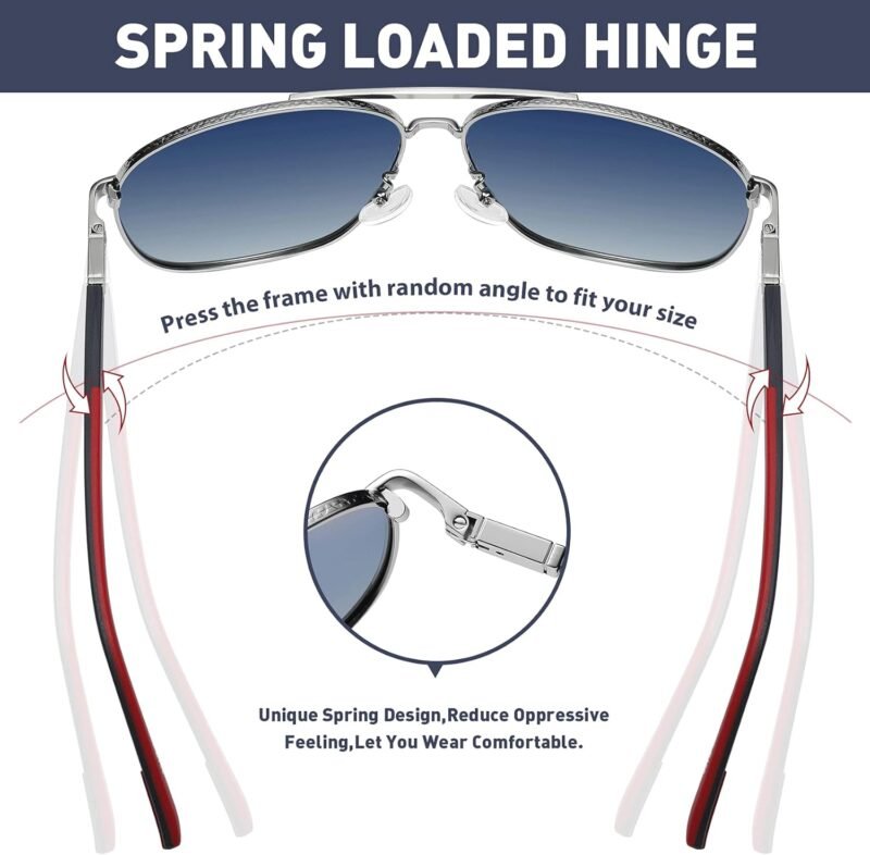 CEREMONYT Sunglasses Polarized  Sunglasses for Men Classic Sunglasses, UV400 Protection Mirror Lens, Fashion Vintage