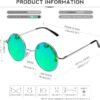 CEREMONYT Sunglasses Round  Round Sunglasses for Women Men Polarized Circle Sun Glasses UV Blocking Gojo Satoru Cosplay (2 Pack)
