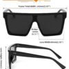 CEREMONYT Sunglasses Square  Oversized Sunglasses Mens Womens Flat Top Square Trendy Visor Shades UV400 B2470