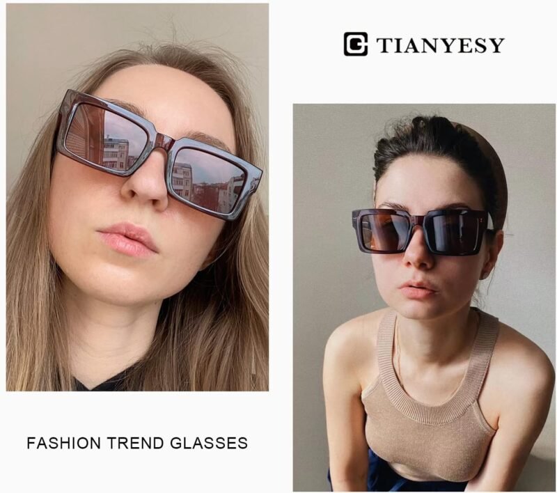 CEREMONYT Sunglasses Square Sunglasses For Women Minimalist Classic Design Fashion UV400 Square Sun Glasses Unisex TY2984