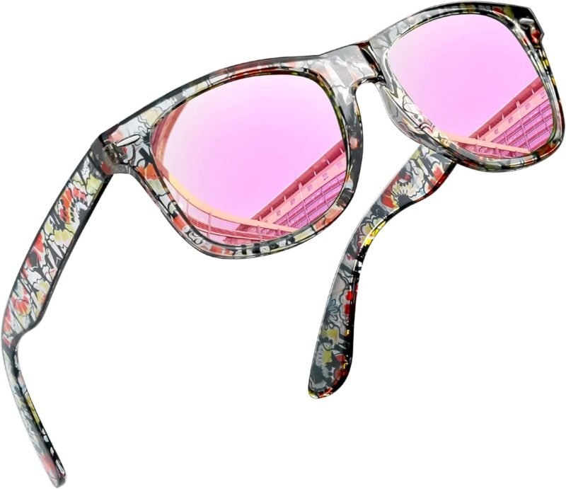 CEREMONYT Sunglasses Browline Square Sunglasses Polarized UV Protection Trendy Designer Sun Glasses Men Women