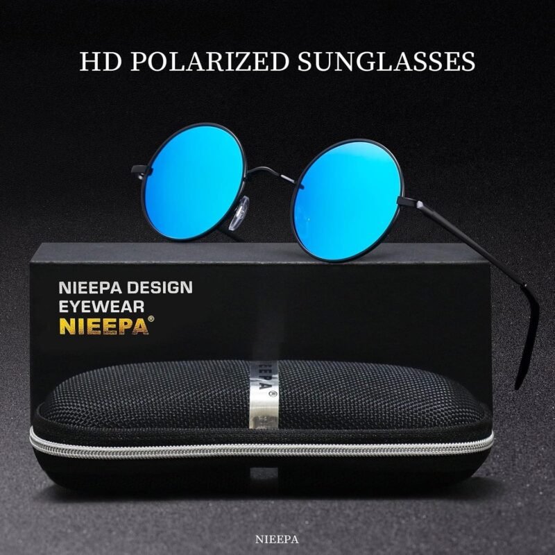 CEREMONYT Sunglasses Round Vintage Small Round Polarized Hippie Sunglasses for Men Women Circle Sun Glasses NP1002