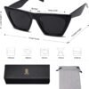 CEREMONYT Sunglasses Square  Oversized Square Cateye Polarized Sunglasses for Women Men Big Trendy Sunnies SJ2115