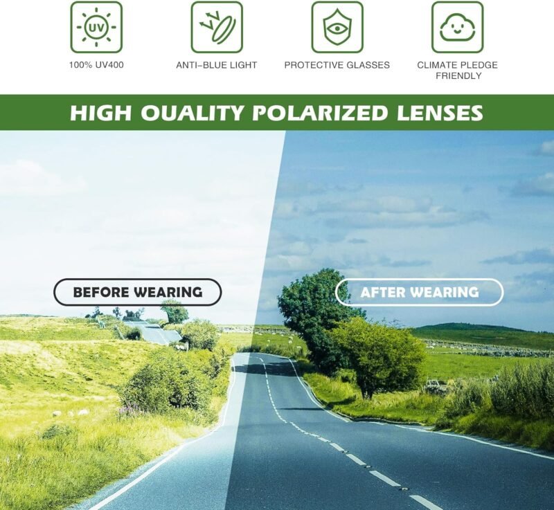 81vJyoLU_PL._AC_SL1500 CEREMONYT Sunglasses Wraparound Sports Polarized Sunglasses for Men – Wrap Around Sunglasses for Mens Womens Cycling Running UV Protection