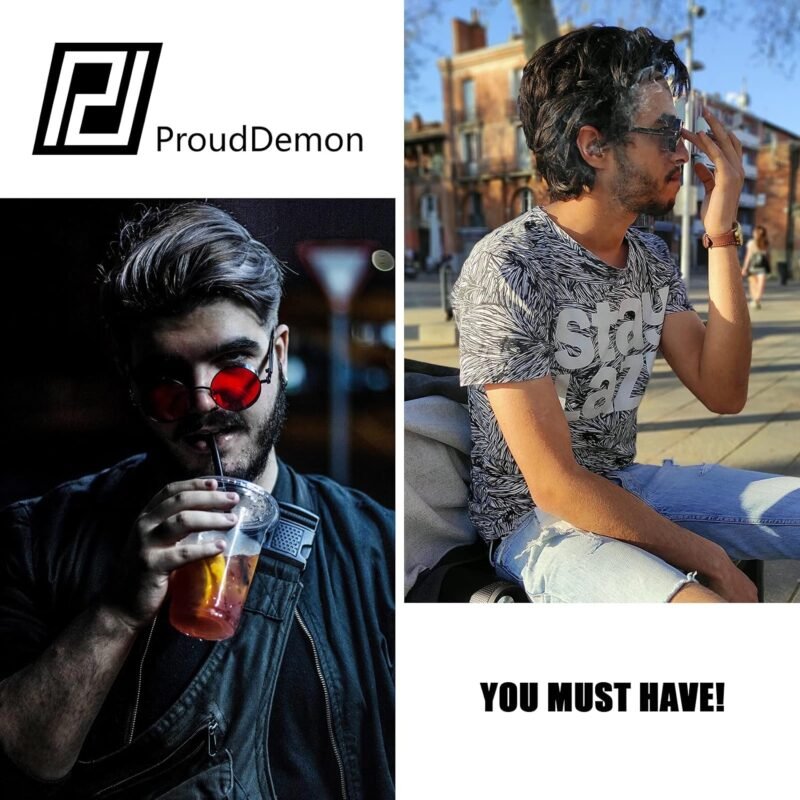 CEREMONYT Sunglasses Round  Gothic Steampunk Sunglasses for Women Men Round Lens Metal Frame