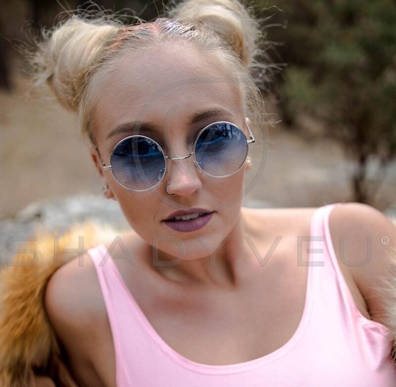 CEREMONYT Sunglasses Round Retro Round Style 70s Sunglasses Colorful Tint Groovy Hippie Mens Womens Shades