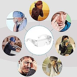 Semi Rimless UV 400 Protection coverage Rubber Diopters ANSI Z87.1