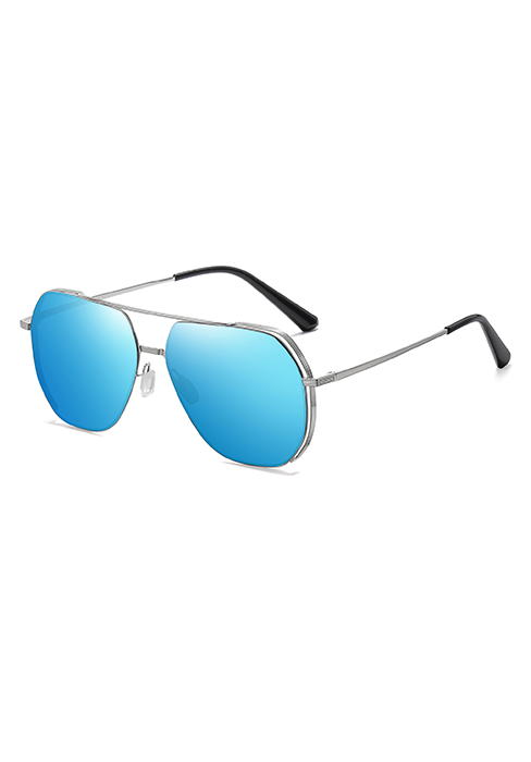 aviator sunglasses for men polarized sunglasses uv protection trendy sunglasses blue lens