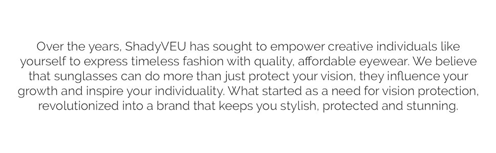 brand shadyveu introduction premier sunglasses store for men and women