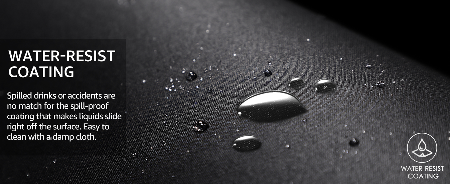 A spill-proof coating makes liquids slide right off the surface.